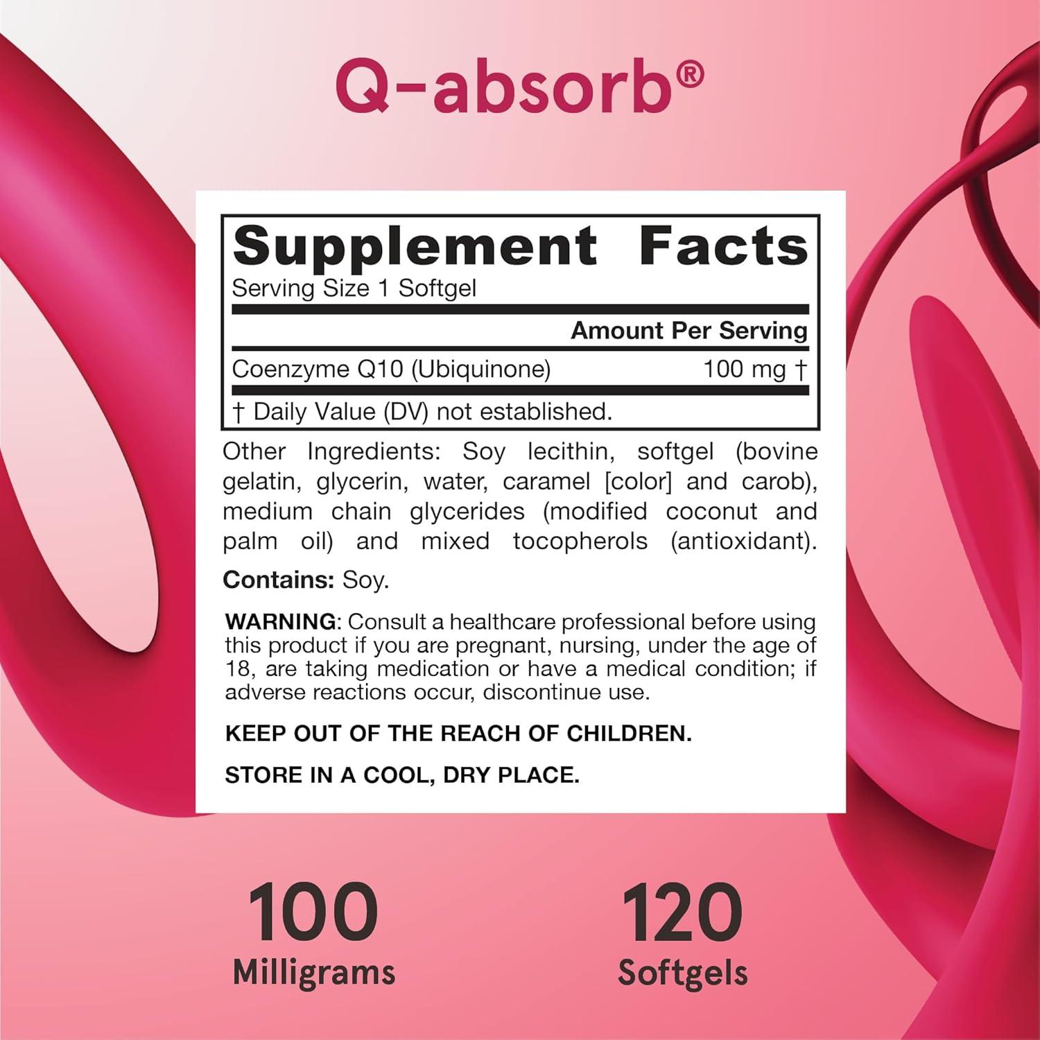 image:imageJarrow Formulas Qabsorb Ubiquinone CoQ10 100 mg Dietary Supplement Antioxidant Support for Mitochondrial Health Cellular Energy Production and Cardiovascular Health 120 Softgels 120 Day Supply120 Count Pack of 1