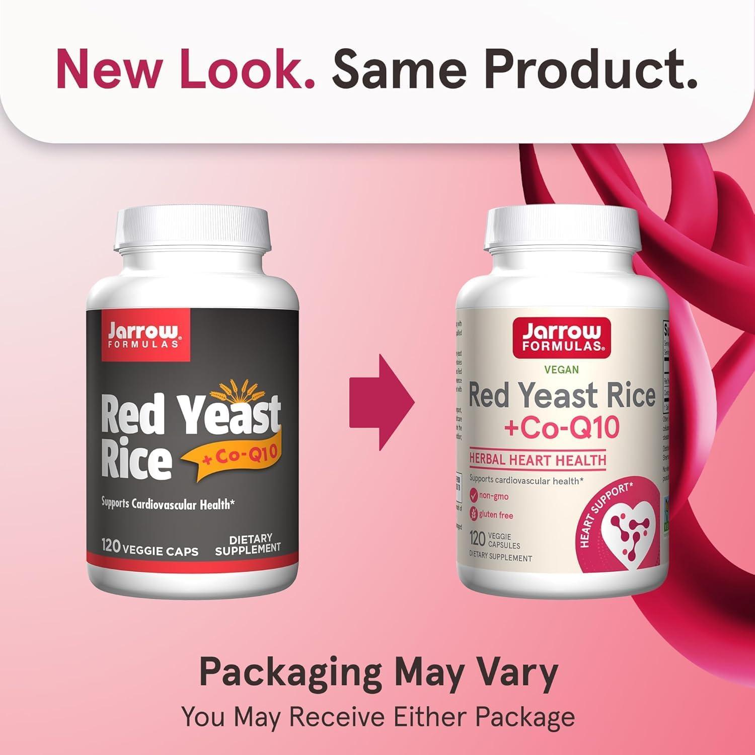 image:imageJarrow Formulas Red Yeast Rice 1200 mg amp CoQ10 100 mg Per Serving 120 Veggie Caps 60 Servings Herbal Heart Health Dietary Supplement Supports Cardiovascular amp Cellular Health Vegan120 Count Pack of 2