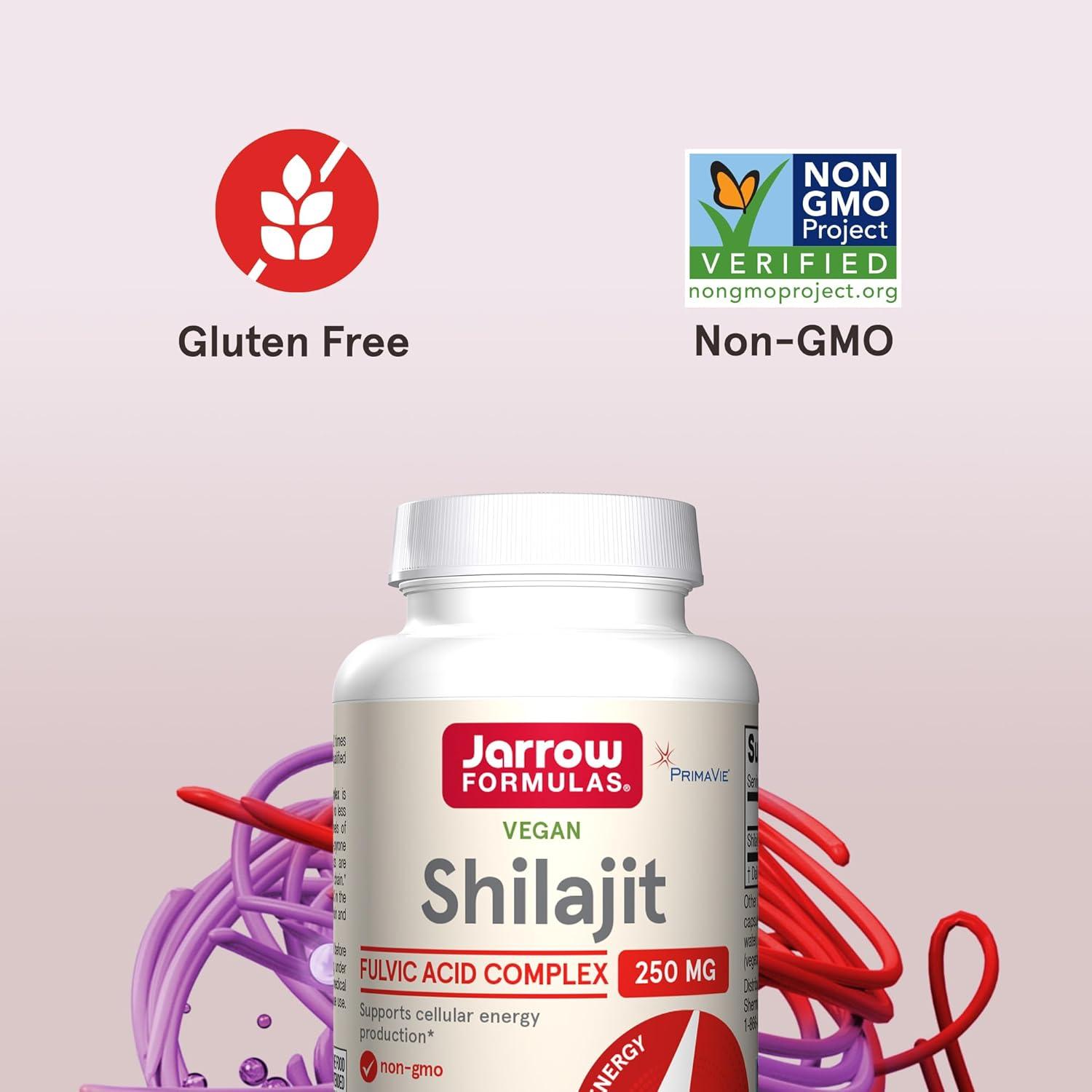 image:imageJarrow Formulas Shilajit 250 mg Dietary Supplement Shilajit Acid Complex for Cellular Energy Production 60 Veggie Capsules 60 Day Supply60 Count Pack of 1