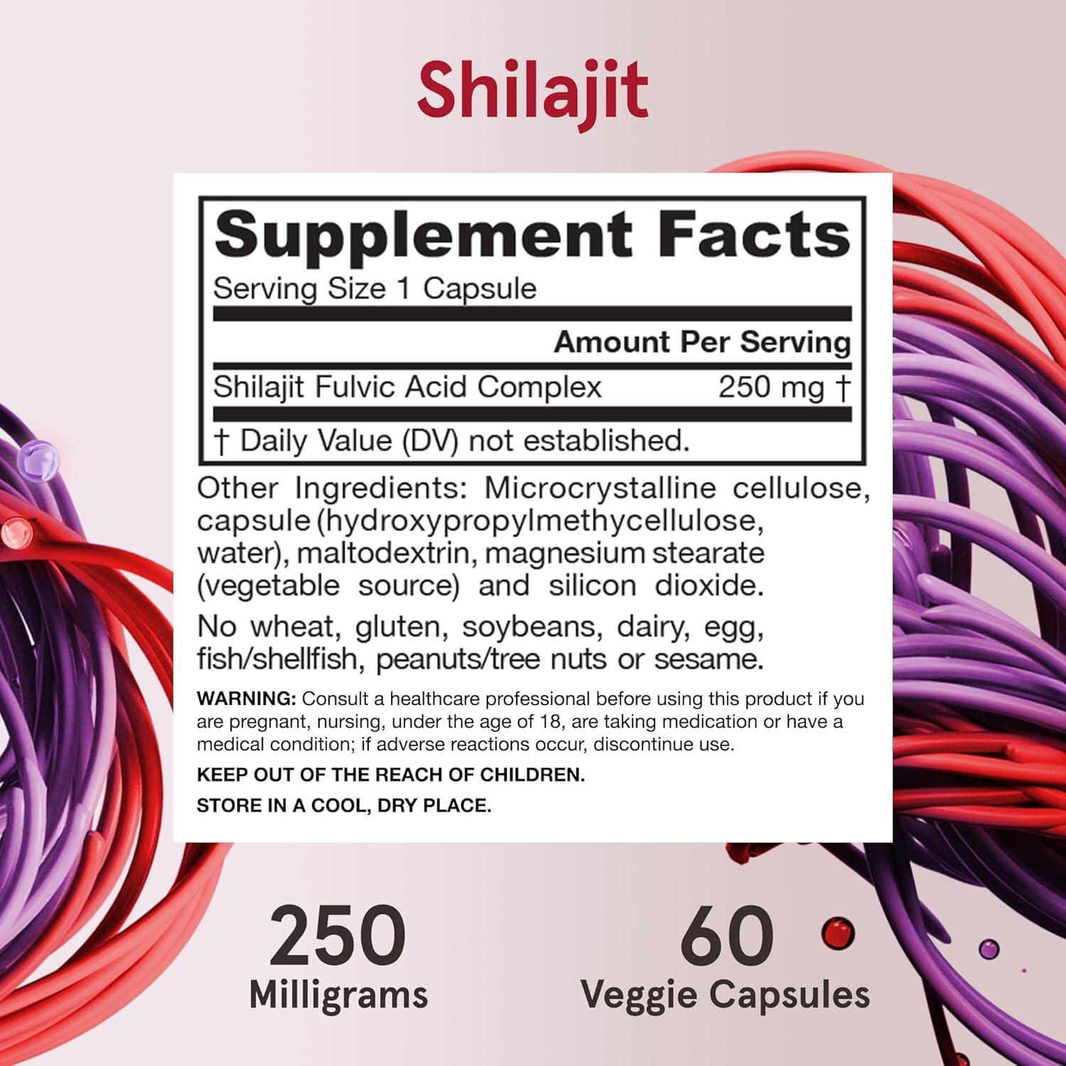 image:imageJarrow Formulas Shilajit 250 mg Dietary Supplement Shilajit Acid Complex for Cellular Energy Production 60 Veggie Capsules 60 Day Supply60 Count Pack of 12