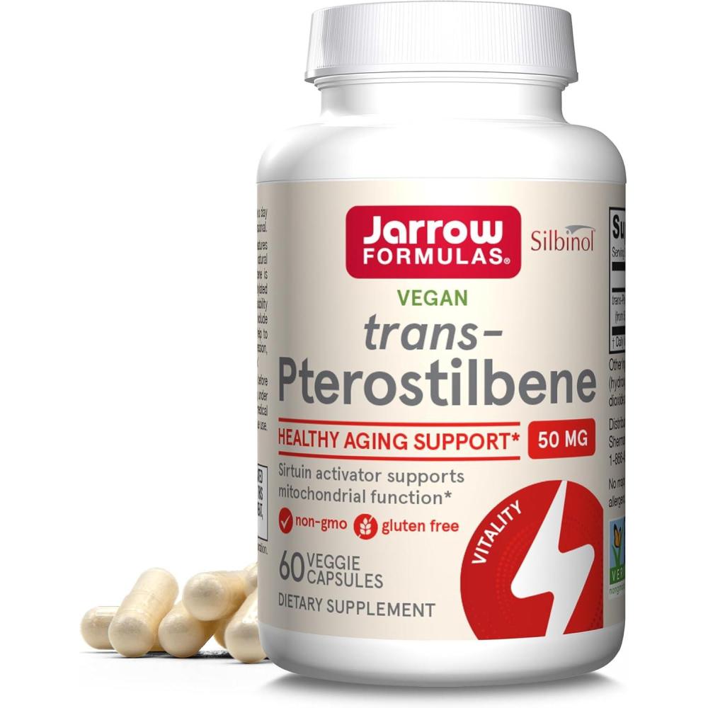 image:imageJarrow Formulas Pterostilbene 50mg for Antioxidant Support Dietary Supplement Supports Healthy Aging 60 Veggie Capsules 60 Day Supply60 Count Pack of 1