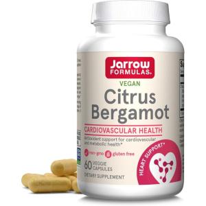Jarrow Formulas Citrus Bergamot Supplement 500 mg – 60 Servings (Veggie Caps) – Antioxidant Support for Cardiovascular & Metabolic Health – Dietary Supplement – Vegan Gluten-Free- Use with QH-Absorb(Unflavoured)