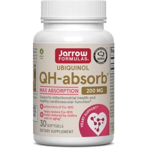 Jarrow Formulas CoQ10 200mg Softgels – 90 Day Supply, Ubiquinol Co Q 10 Supplement for Cardiovascular Health, 90 Softgels(Unflavored)