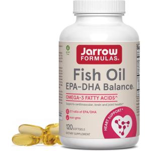 Jarrow Formulas EPA-DHA Balance, 1,200 mg Omega-3 Fatty Acids for Cardiovascular Support, 240 Softgels, 120 Day Supply(Unflavored)