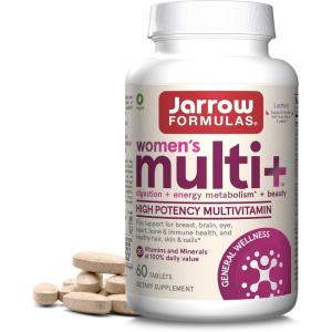 Jarrow Formulas Women’s Multi+ Lustriva Hair Growth for Women, Vitamin A, D, Zinc & Lutein, 60 Tablets, 30 Day Supply