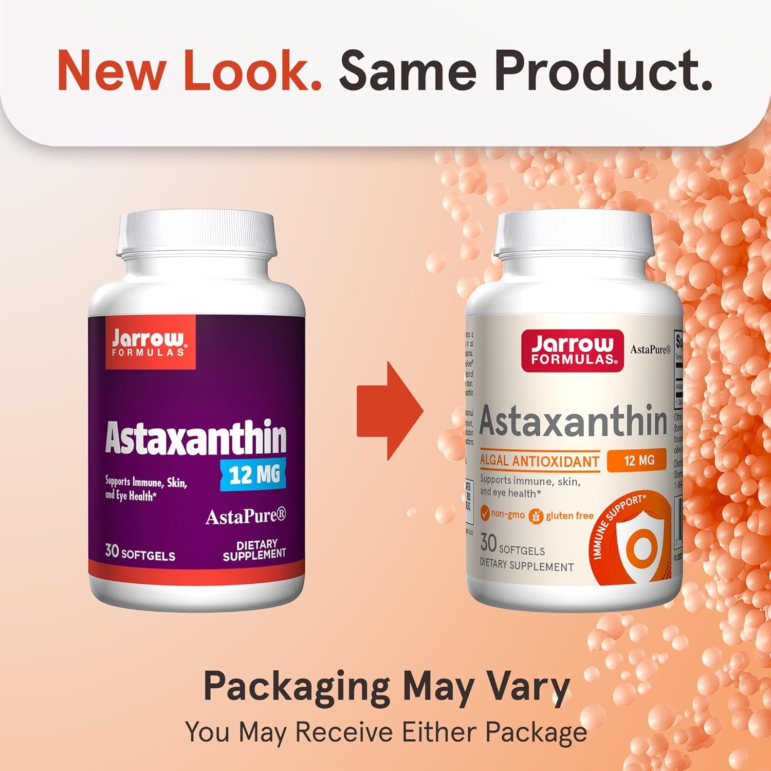 image:imageJarrow Formulas Astaxanthin 12 mg Dietary Supplement Antioxidant Support for Immune and Eye Health 30 Softgels 30 Day SupplyUnflavored