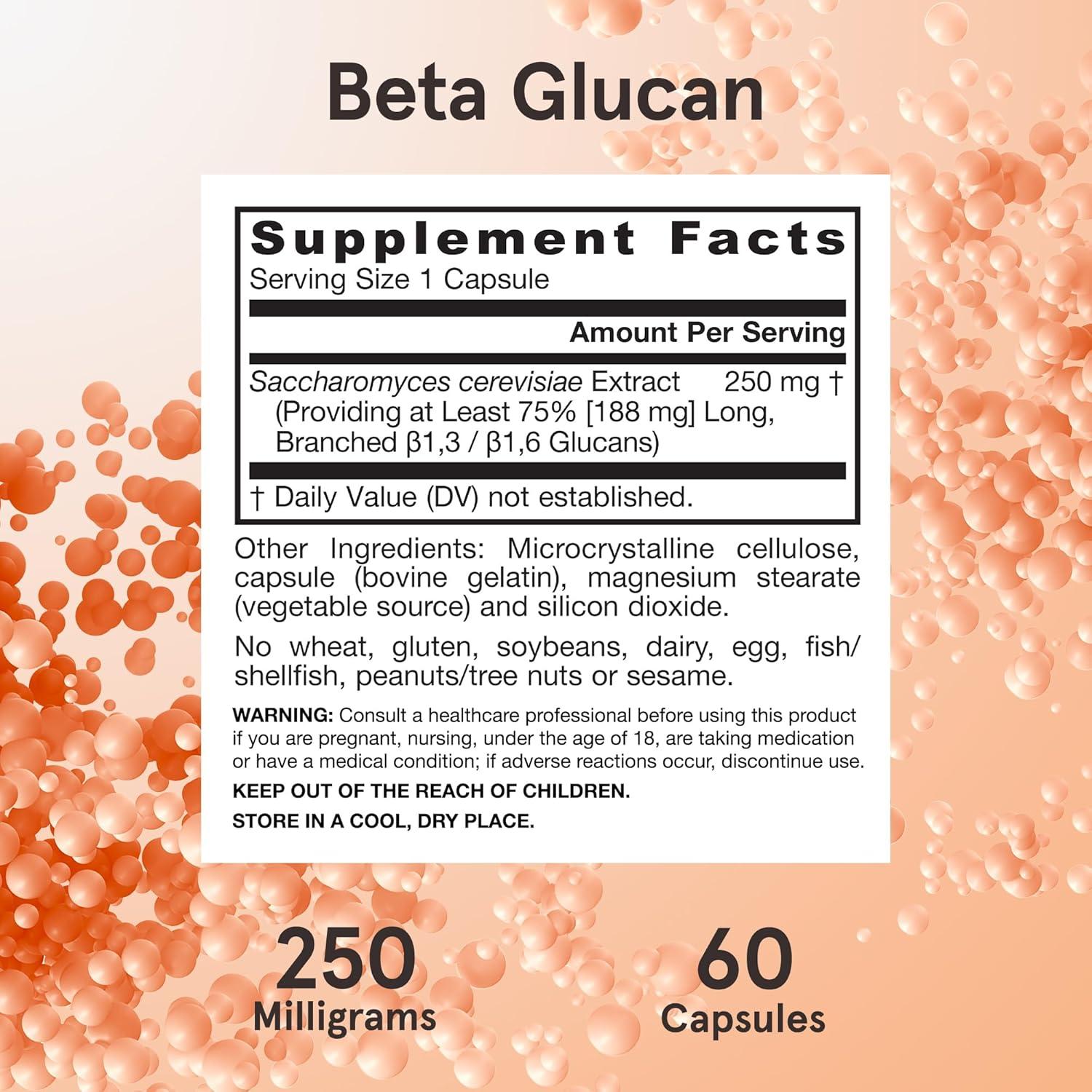 image:imageJarrow Formulas Beta Glucan Dietary Supplement Immune Support for Immune Health 60 Capsules 60 Day Supply