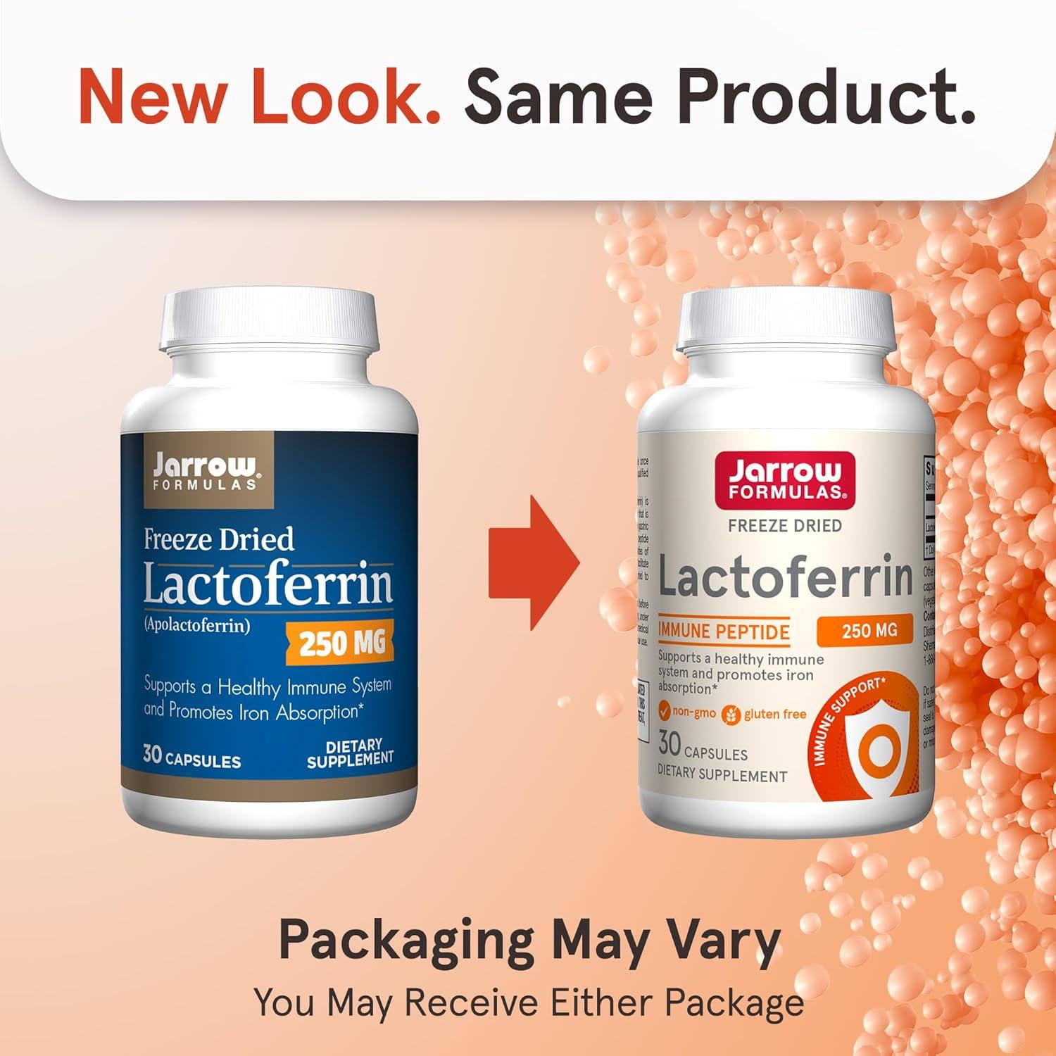 image:imageJarrow Formulas Lactoferrin Supplements 250 mg ImmuneSupporting Glycoprotein for Healthy Immune System Support amp Iron Absorption Freeze Dried Gluten Free NonGMO 30 Capsules ServingsUnflavored