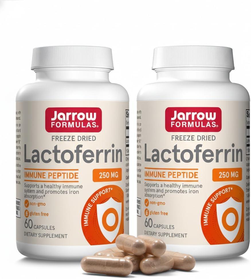 image:imageJarrow Formulas Lactoferrin Supplements 250 mg ImmuneSupporting Glycoprotein for Healthy Immune System Support amp Iron Absorption Freeze Dried Gluten Free NonGMO 30 Capsules ServingsUnflavored