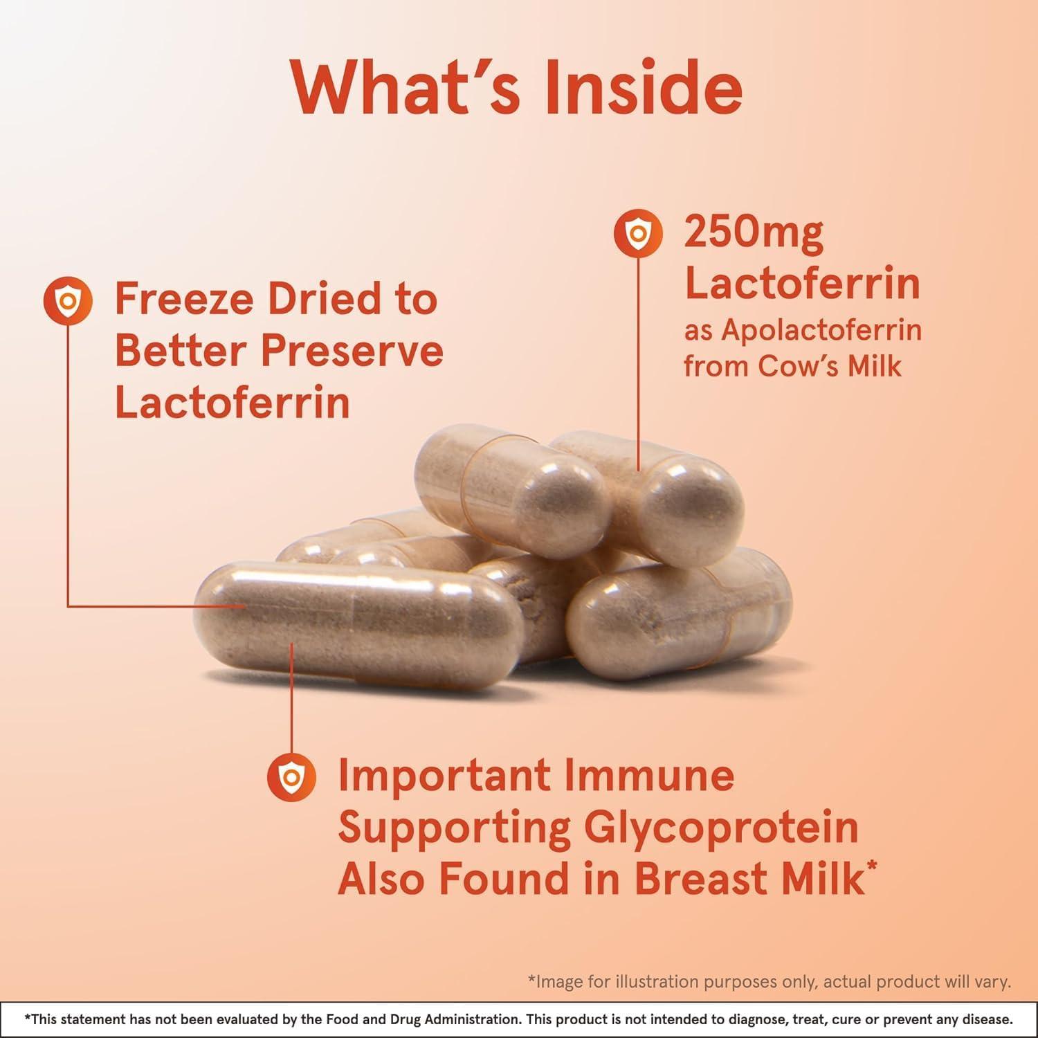 image:imageJarrow Formulas Lactoferrin Supplements 250 mg ImmuneSupporting Glycoprotein for Healthy Immune System Support amp Iron Absorption Freeze Dried Gluten Free NonGMO 30 Capsules ServingsUnflavored