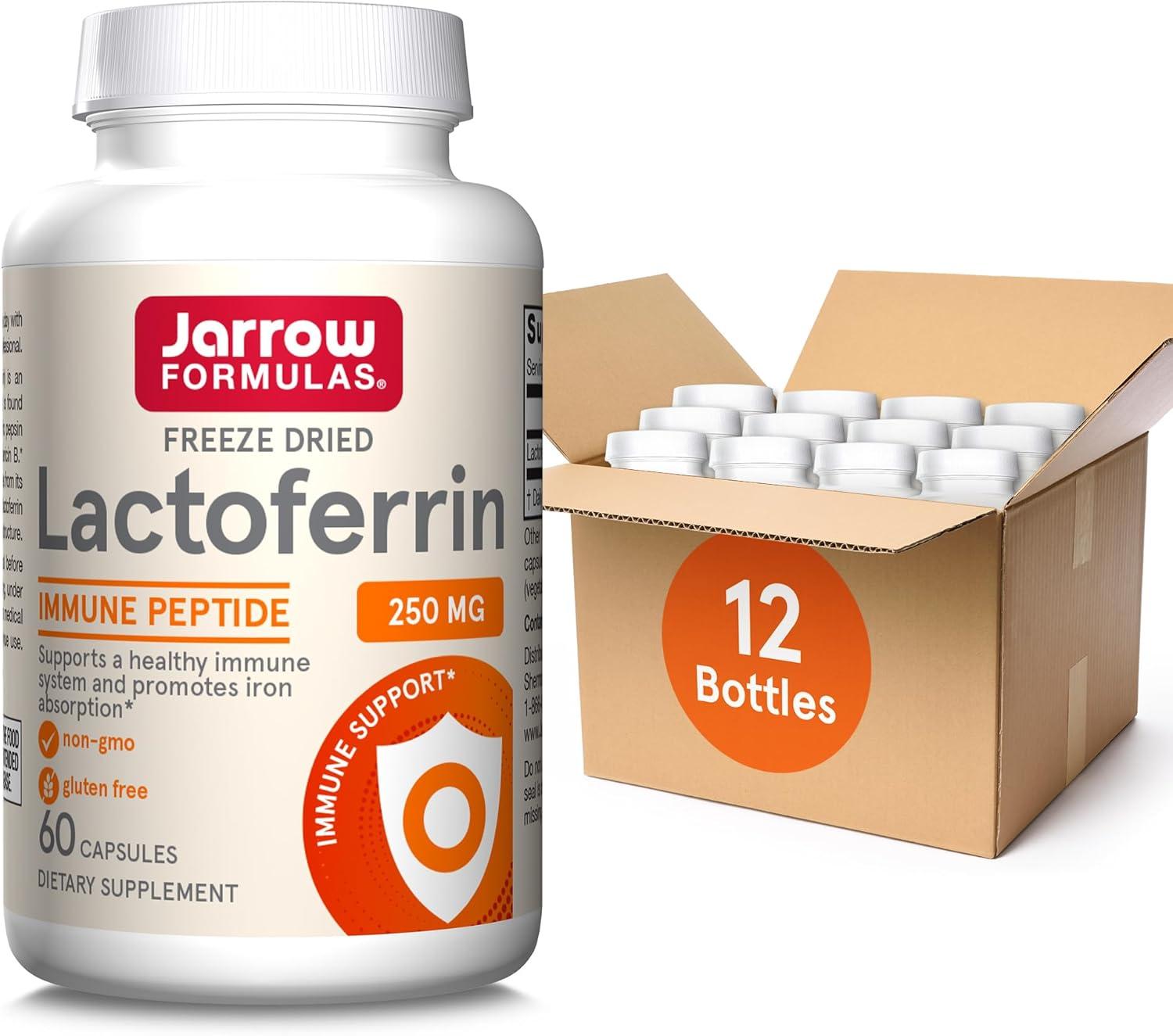 image:imageJarrow Formulas Lactoferrin Supplements 250 mg ImmuneSupporting Glycoprotein for Healthy Immune System Support amp Iron Absorption Freeze Dried Gluten Free NonGMO 30 Capsules ServingsUnflavored