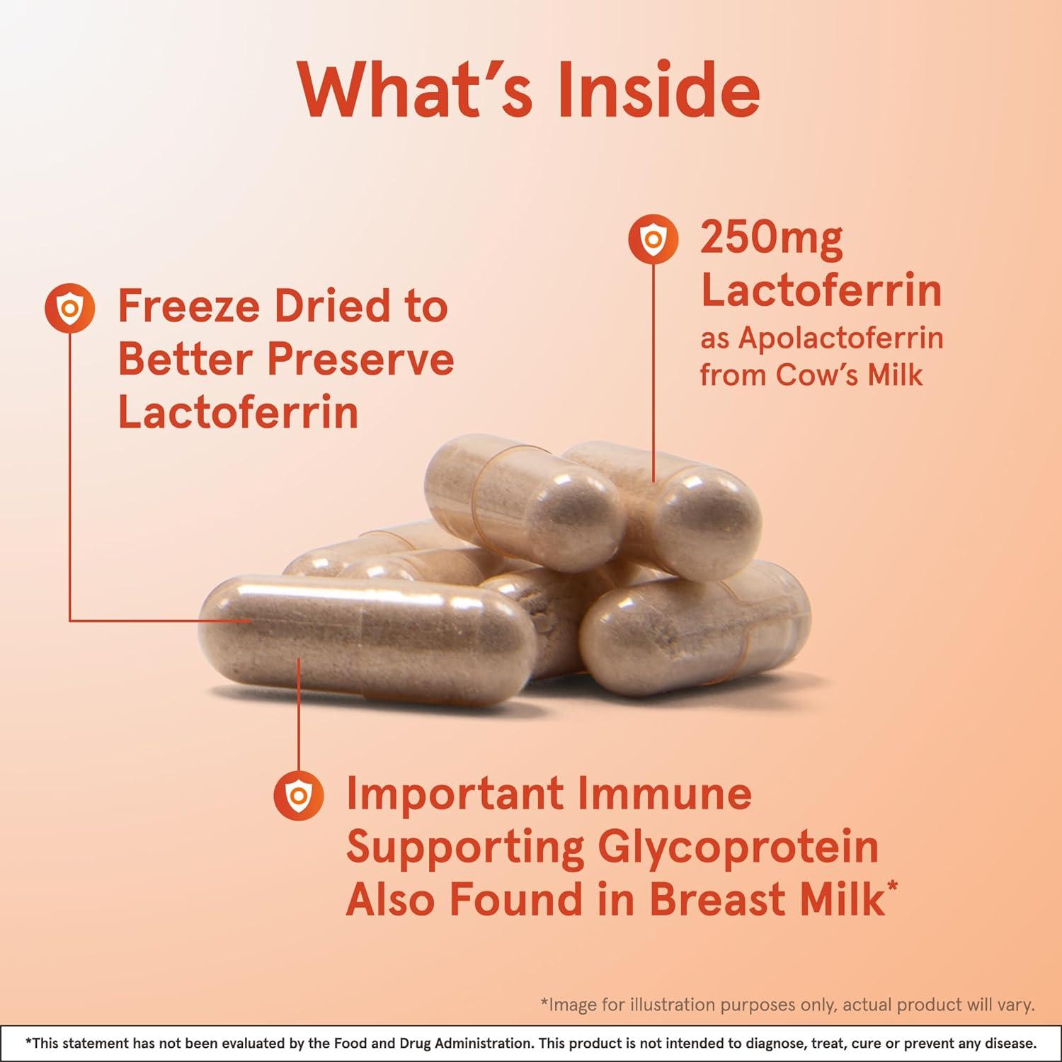 image:imageJarrow Formulas Lactoferrin Supplements 250 mg ImmuneSupporting Glycoprotein for Healthy Immune System Support amp Iron Absorption Freeze Dried Gluten Free NonGMO 30 Capsules ServingsUnflavored