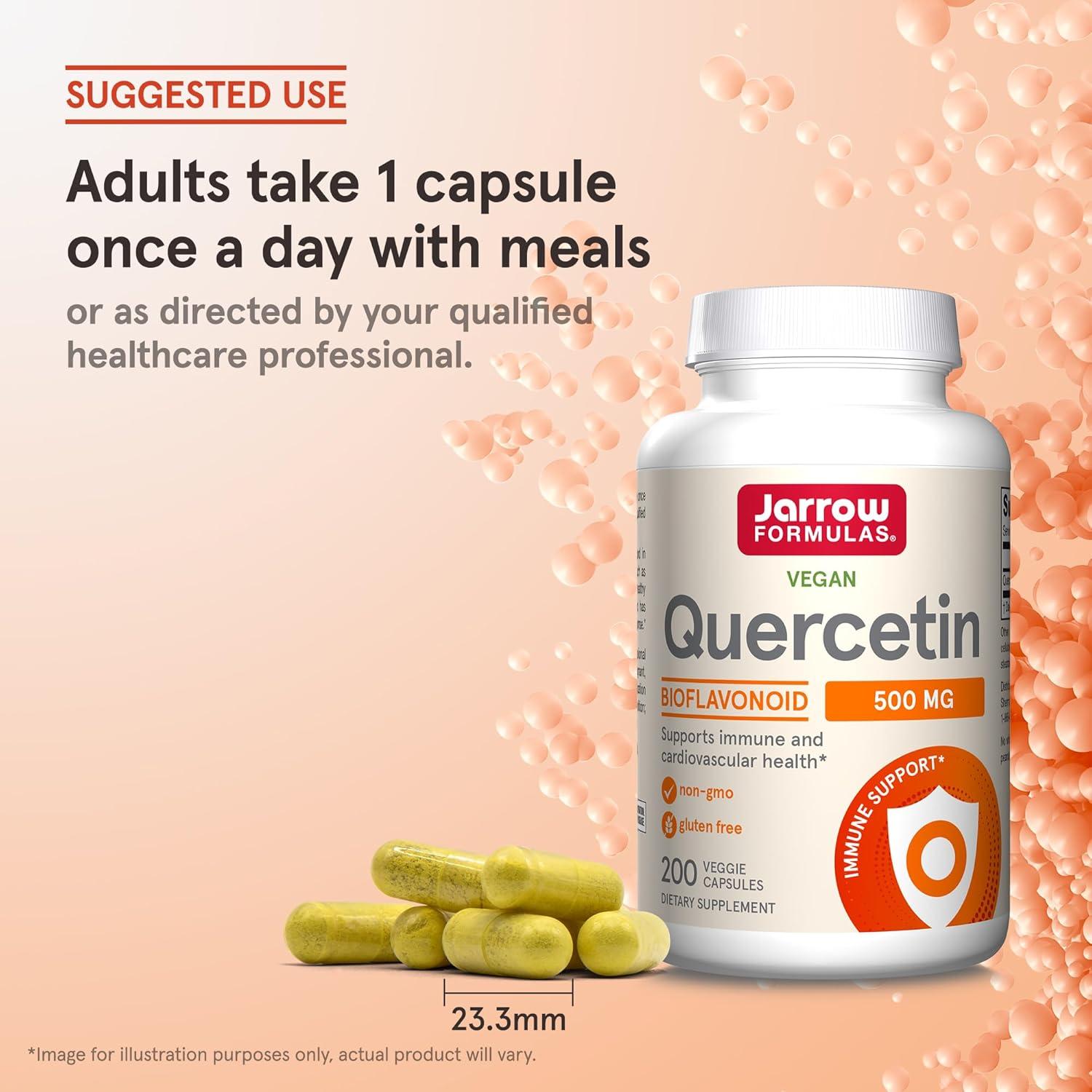 image:imageJarrow Formulas Quercetin 500mg Capsules 200 Veggie Caps Supports Antioxidant Status Cardiovascular Health amp Immune Health 200 ServingsUnflavored