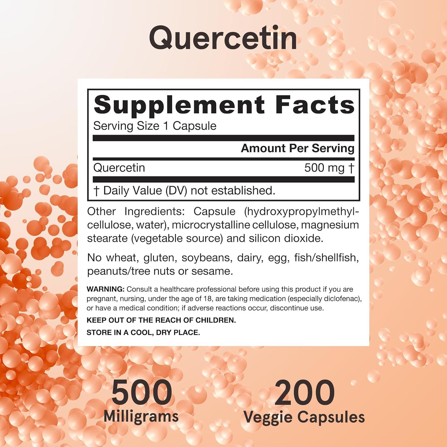 image:imageJarrow Formulas Quercetin 500mg Capsules 200 Veggie Caps Supports Antioxidant Status Cardiovascular Health amp Immune Health 200 ServingsUnflavored