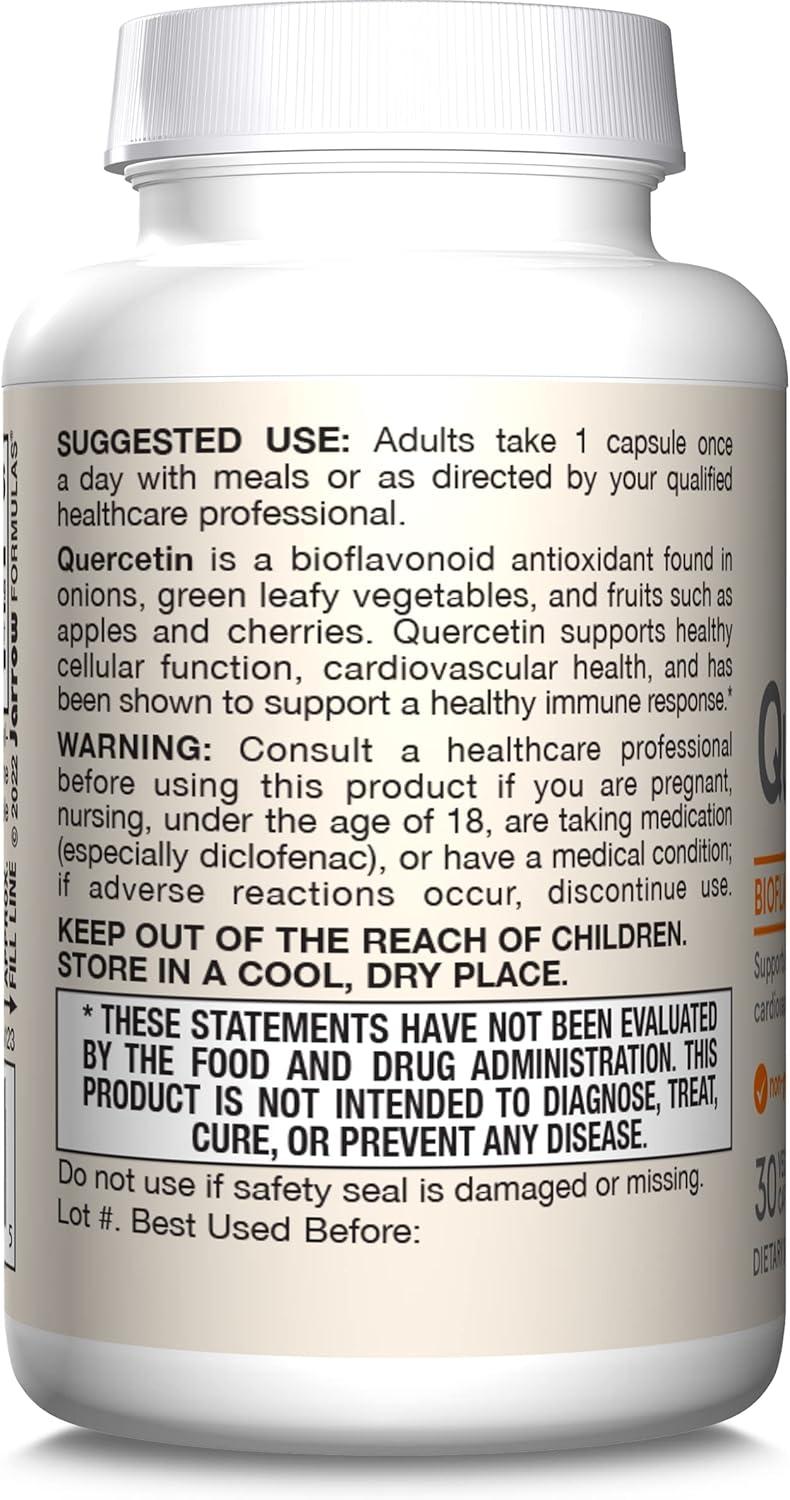 image:imageJarrow Formulas Quercetin 500mg Capsules 200 Veggie Caps Supports Antioxidant Status Cardiovascular Health amp Immune Health 200 ServingsUnflavored
