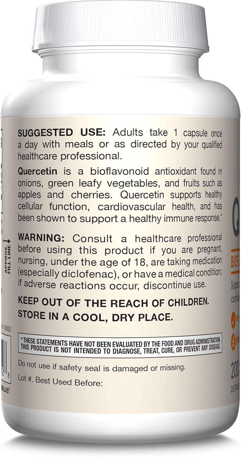 image:imageJarrow Formulas Quercetin 500mg Capsules 200 Veggie Caps Supports Antioxidant Status Cardiovascular Health amp Immune Health 200 ServingsUnflavored