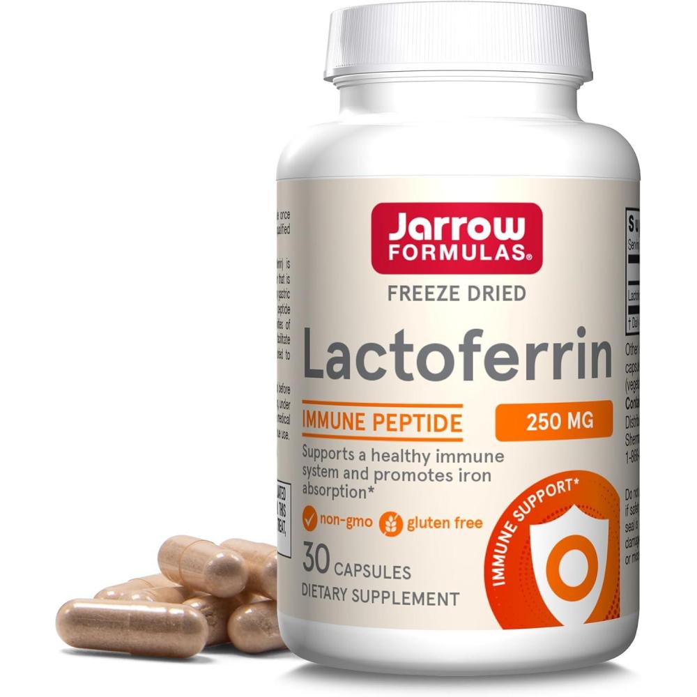 image:imageJarrow Formulas Lactoferrin Supplements 250 mg ImmuneSupporting Glycoprotein for Healthy Immune System Support amp Iron Absorption Freeze Dried Gluten Free NonGMO 30 Capsules ServingsUnflavored