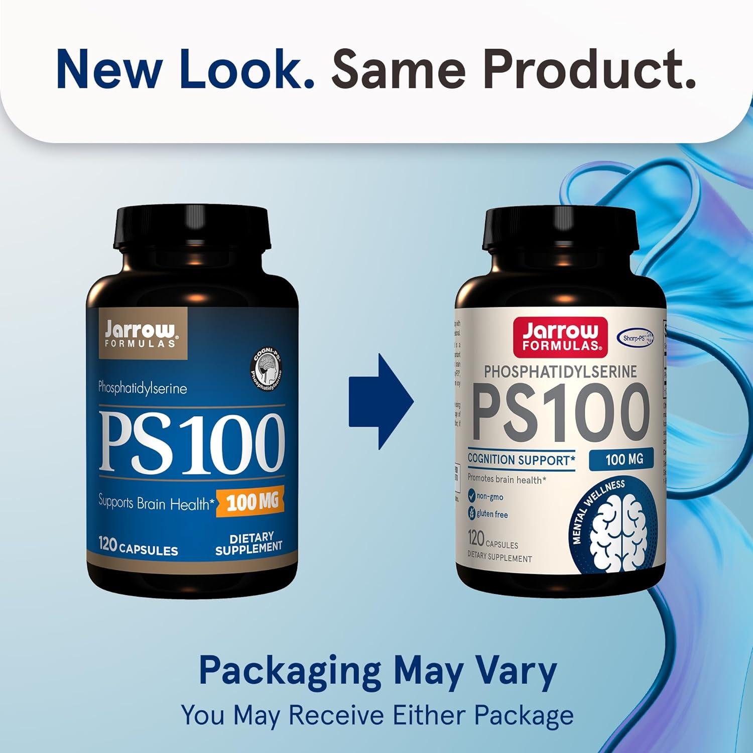 image:imageJarrow Formulas PS100 Phosphatidylserine 100mg Dietary Supplement for Brain Health and Cognitive Function Support 120 Capsules Up to a 120 Day Supply120 Count Pack of 1