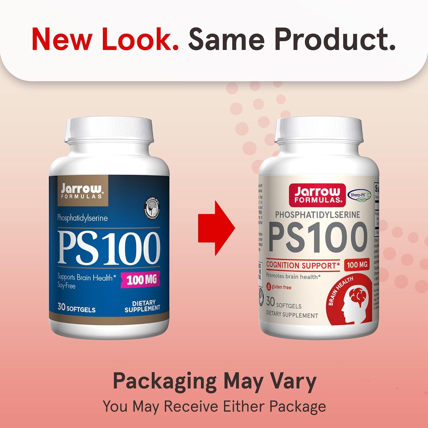 image:imageJarrow Formulas PS100 Phosphatidylserine 100mg Dietary Supplement for Brain Health and Cognitive Function Support 120 Softgels Up to a 40120 Day Supply30 Count Pack of 1