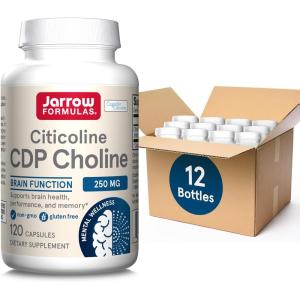 Jarrow Formulas Citicoline CDP 250 MG, CDP Choline Supplements, Support Brain Health, Performance and Memory, 60 Capsules, Up to a 60 Day Supply(6 Count (Pack of 240))
